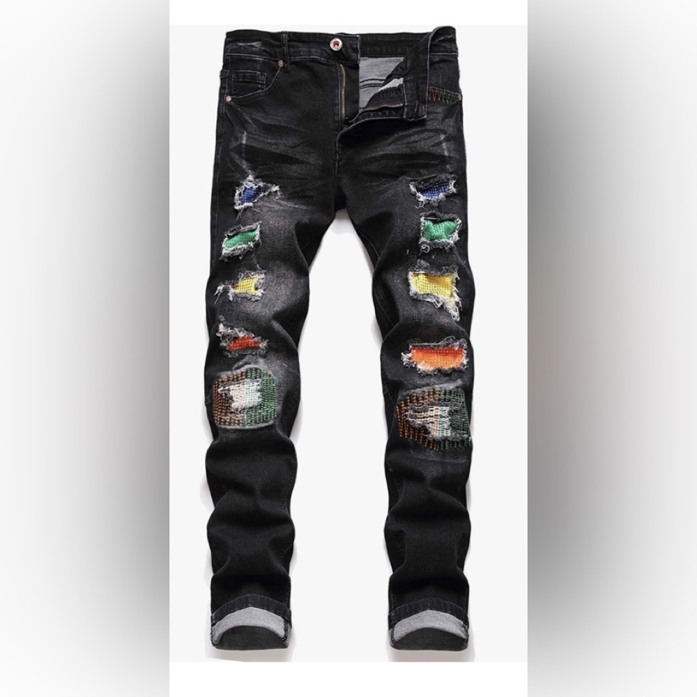 New Men's Designer Street Jeans Multiple Sizes - Picture 1 of 1
